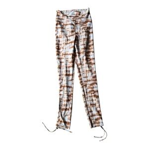 Revamped Brown and White Tie-Dye Leggings Size S